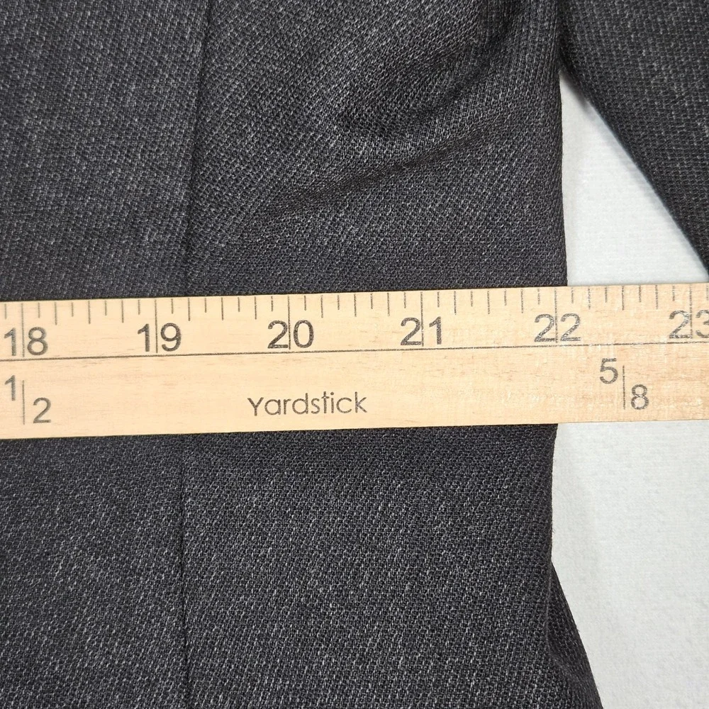 Ted Baker Blazer Mens 48L Charcoal Grey 3-Button Wool Sport Coat USA Made Preppy